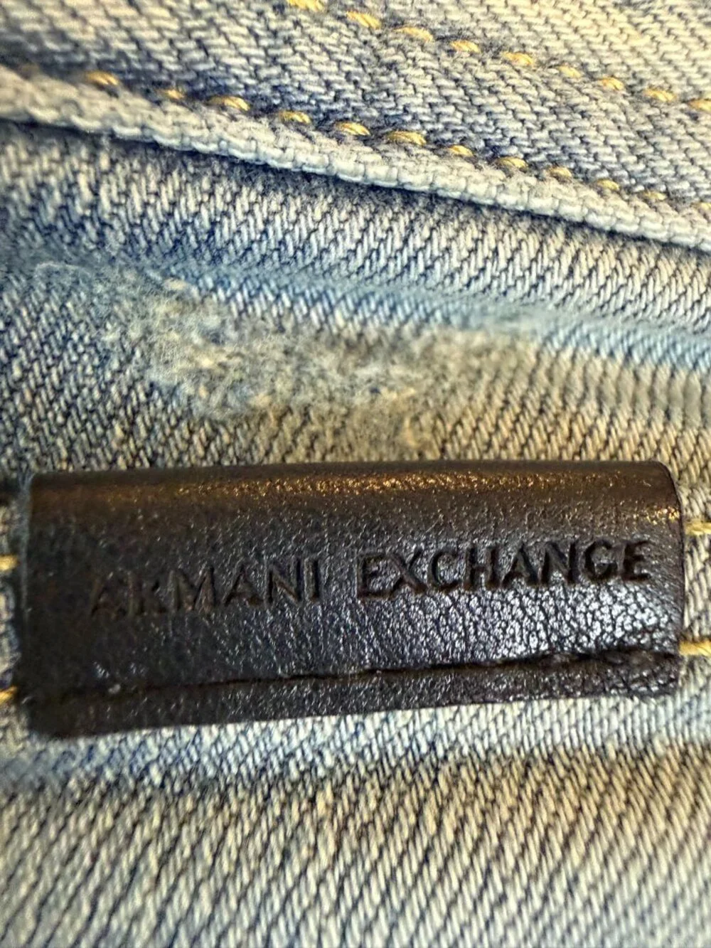 Armani Exchange J14 Skinny Fit Distressed Jeans Light Wash - Men's 30x32